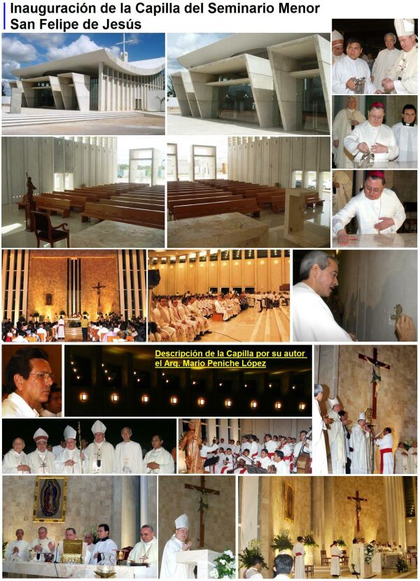Da clic aqui para saber sobre la descripcion de la capilla del Seminario Menor y su autor el Arq.  Mario Peniche Lopez.